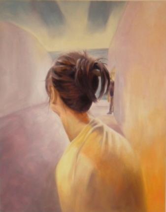"Andrea in MUMOK", 2013, oil on canvas, 100 x 80 cm