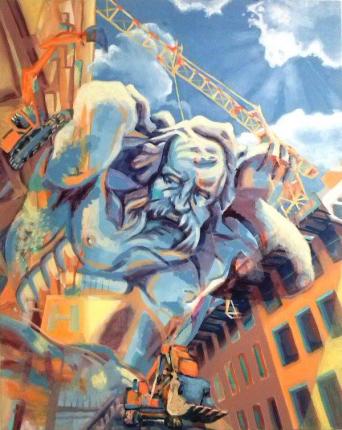 "Hernalser Hauptstrasse", 2013, oil on canvas, 100 x 80 cm