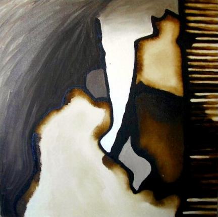 "A.D. cycle 5",  2003,  acrylic + sepia,  40 x 40 cm