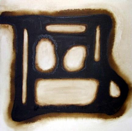 "A.D. cycle 7",  2003,  acrylic + sepia,  40 x 40 cm
