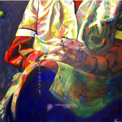 "Granny",  2002,  acrylic,  100 x 100 cm