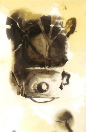series "out of order", 2011, used engine oil on paper, A3