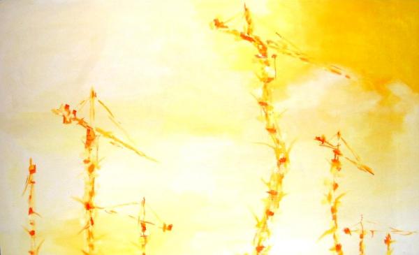 "yellow landscape",  2003,  oil,  80 x 49 cm