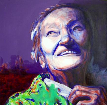 "Granny",  2002, acrylic,  100 x 100 cm